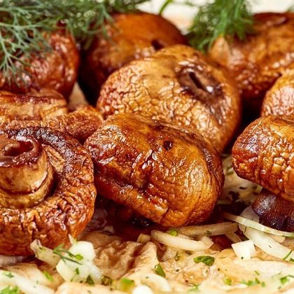 Грибы на гриле