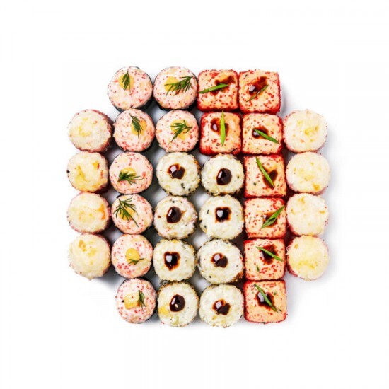 Сет с запеченными роллами