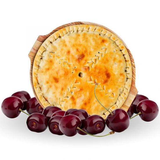 Пирог с вишней и творогом