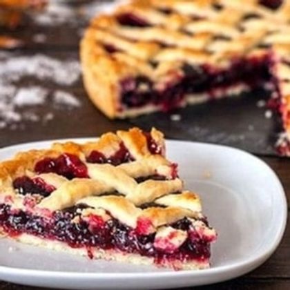 Пирог с малиной