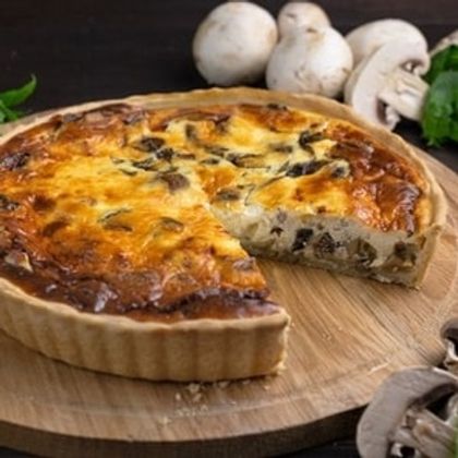 Киш с грибами и сыром