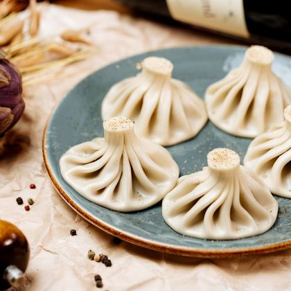 Хинкали из картофеля и домашнего сыра