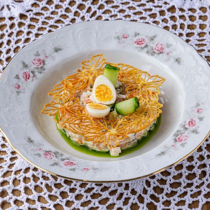 Оливье с  куриной грудкой