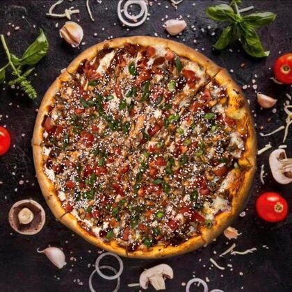 Пицца с лососем терияки