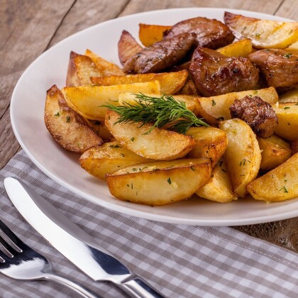 Картофель по Деревенски с Мясом