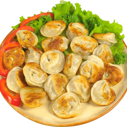 Пельмени жареные