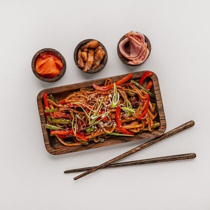 Удон+ овощи + соус