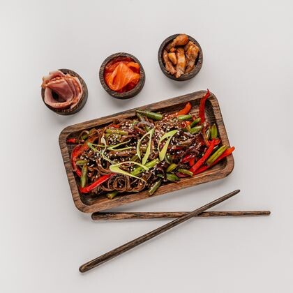 Соба+ овощи+ соус