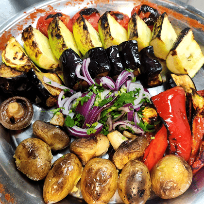 Шампиньоны на мангале