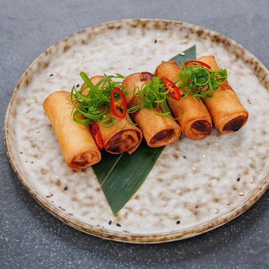 Жареные спринг-роллы с креветками