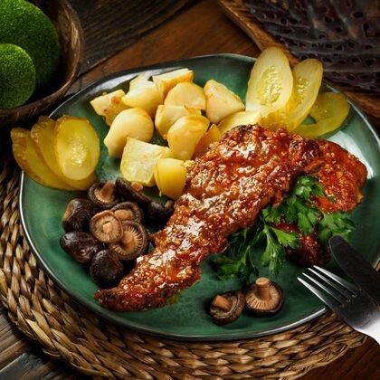 Ребра-лента с гарниром