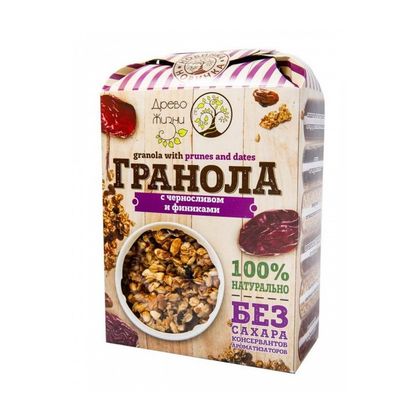 Гранола с черносливом и финиками