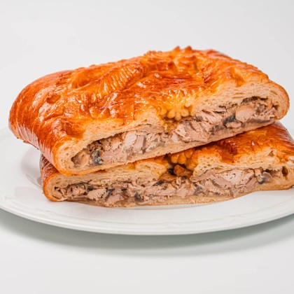 Пирог с курицей и грибами