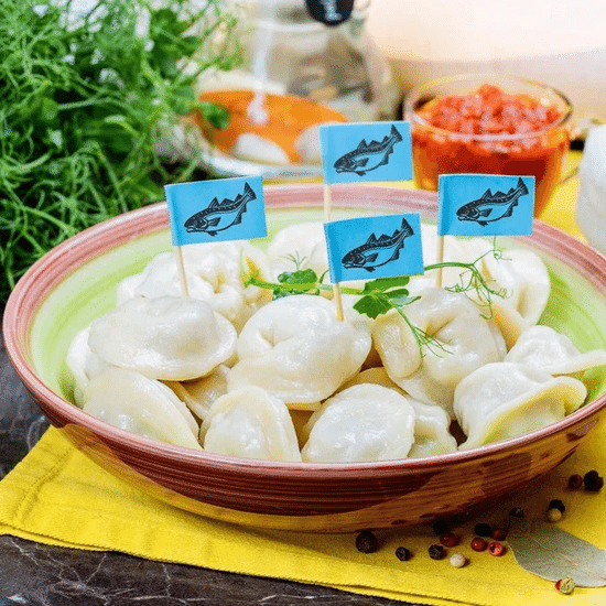 Пельмени рыбные (треска)