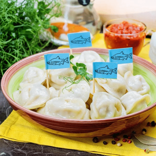 Пельмени рыбные (кета).