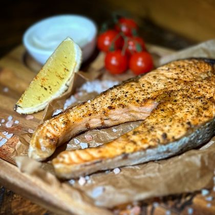 Стейк форели гриль