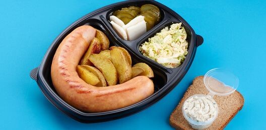 Колбаска Xl  с жареным картофелем