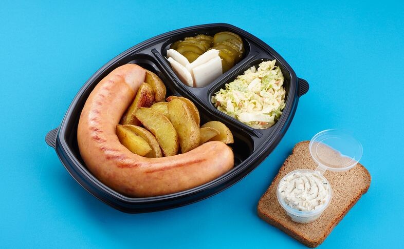 Колбаска Xl  с жареным картофелем