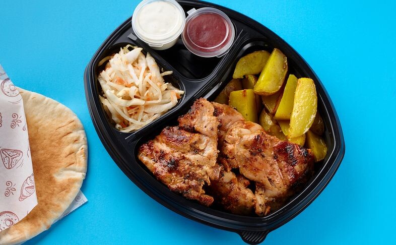 Филе куриное с запеченым картофелем