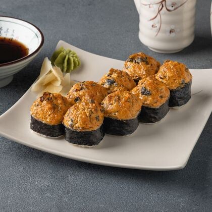 Запеченный с мидиями