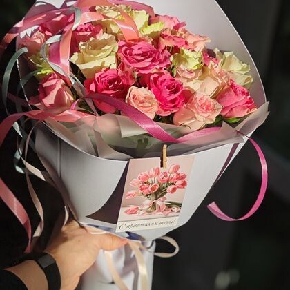 Букет 23 розы Кения
 Цвет на момент оформление заказа