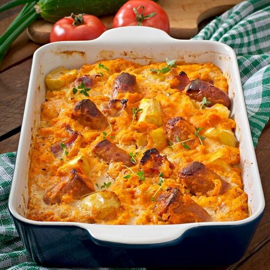 162 Курица запеченная под сыром с картофелем и зеленью