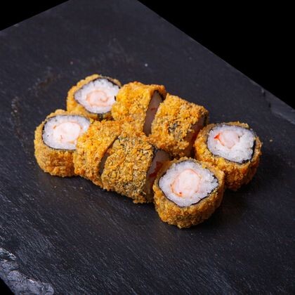 Жареный мак с креветкой