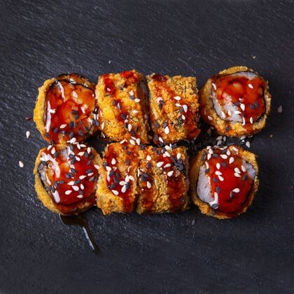 Жареный мак с угрём