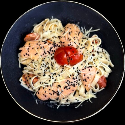 Удон с лососем