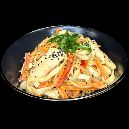 Удон с курицей сливочный