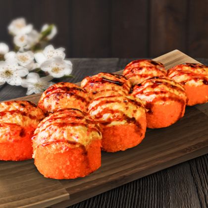 Запеченный ролл с курой