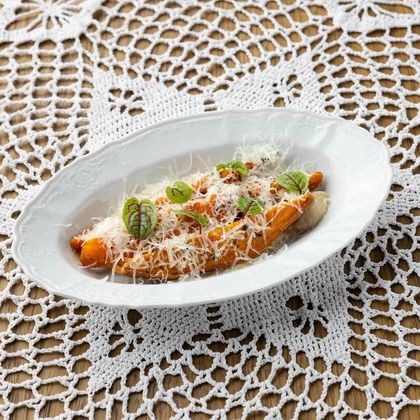 Запеченый батат с пармезаном