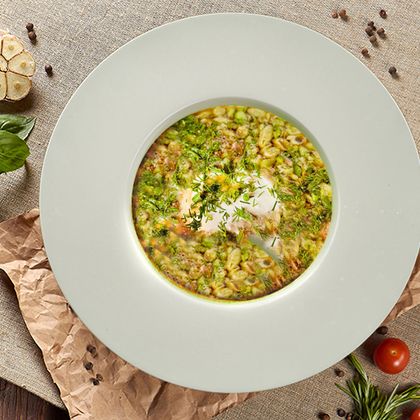Окрошка мясная на кефире
