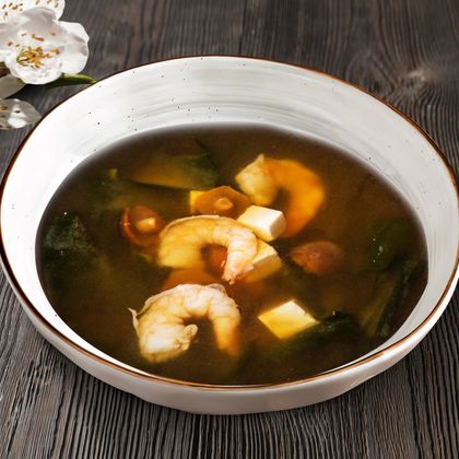 Мисо суп с креветками