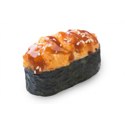 Запеченный гункан с лососем