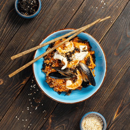 Хемуль кимчи поккым паб/kimchi fried rice and seafood