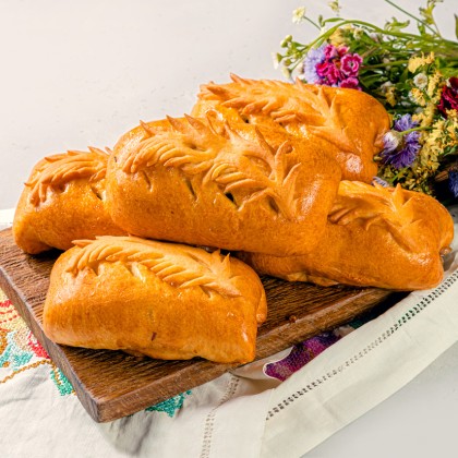 Сет кулебяк с говядиной и рубленным яйцом