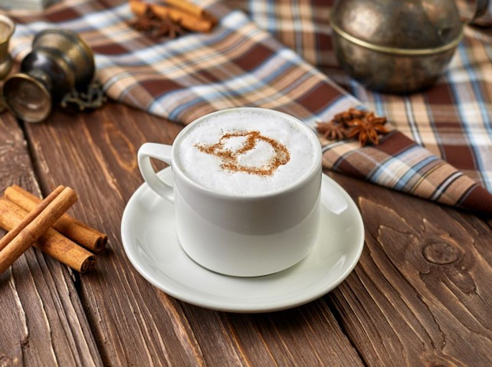 Капучино с сиропом «Малина»