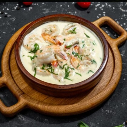 Креветки тигровые в соусе чкмерули