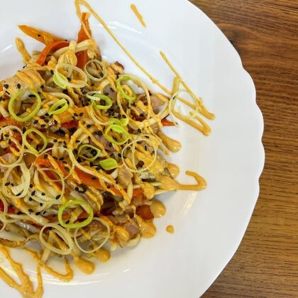 Удон «Курица-бекон»»