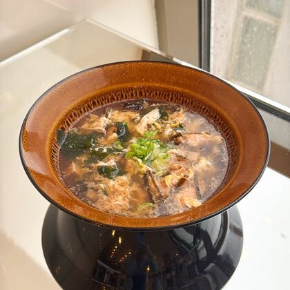 Суп нежный с лососем