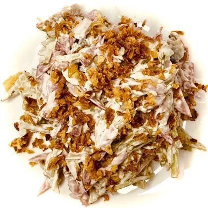 Салат «Мясной» с жаренными грибами