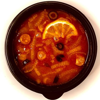 Солянка сборная с пампушкой