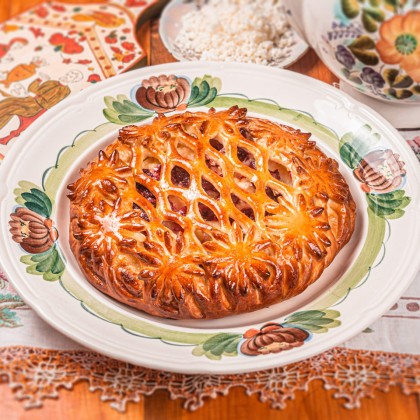 Пирог «Нежный творог и вишня»