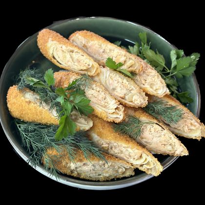 Блинчики лососем