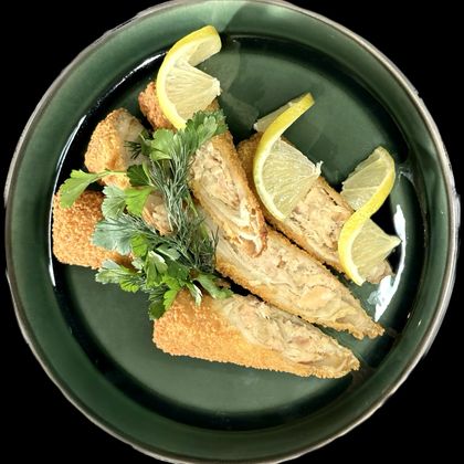 Блинчики с лососем