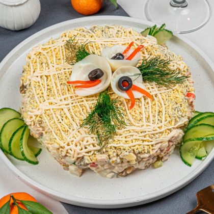 Салат «Оливье с курицей»