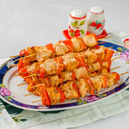 Мини-шашлычки из курицы