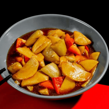 11 Жареный перец, картофель и баклажан