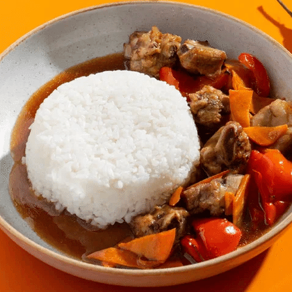 Рис со свиными ребрышками